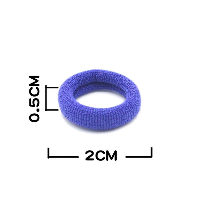 LEDUODO 100 Pcs Baby Girls Hair Ties - Small Size Elastic Hair Ties for Baby Girls Infants Toddlers Multicolor Hair Bands Elastic Ponytail Holder (Dark) - Image 3